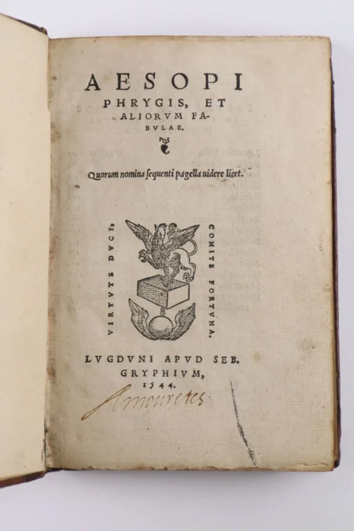 ESOPE. Aesopi Phrygis