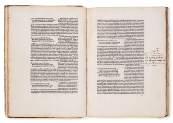 Petrarca (Francesco) Trionfi, commentaire de Bernardo Lapini da Siena